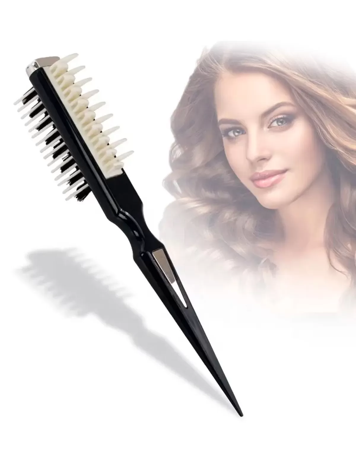 Online * 3-In-1 Burste «Brush Shark Hair», Schwarz