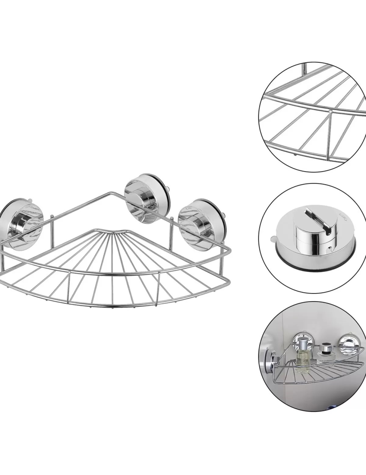 Best * Badezimmerablage «Triangle», Mit Saugnapfen