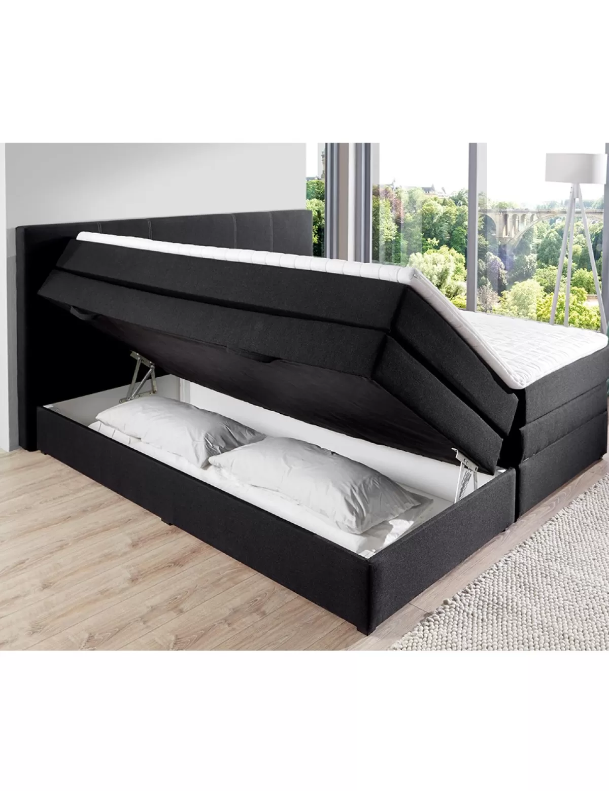 Discount * Boxspring-Bett «Hills», Feste Matratze, 160 X 200 Cm