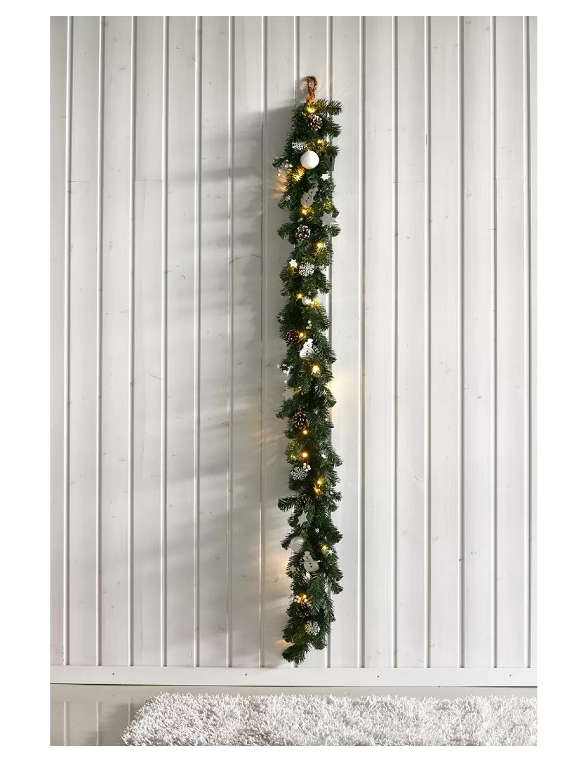 Best Sale * Dekorierte Tannengirlande, 30 Leds, L 180 Cm