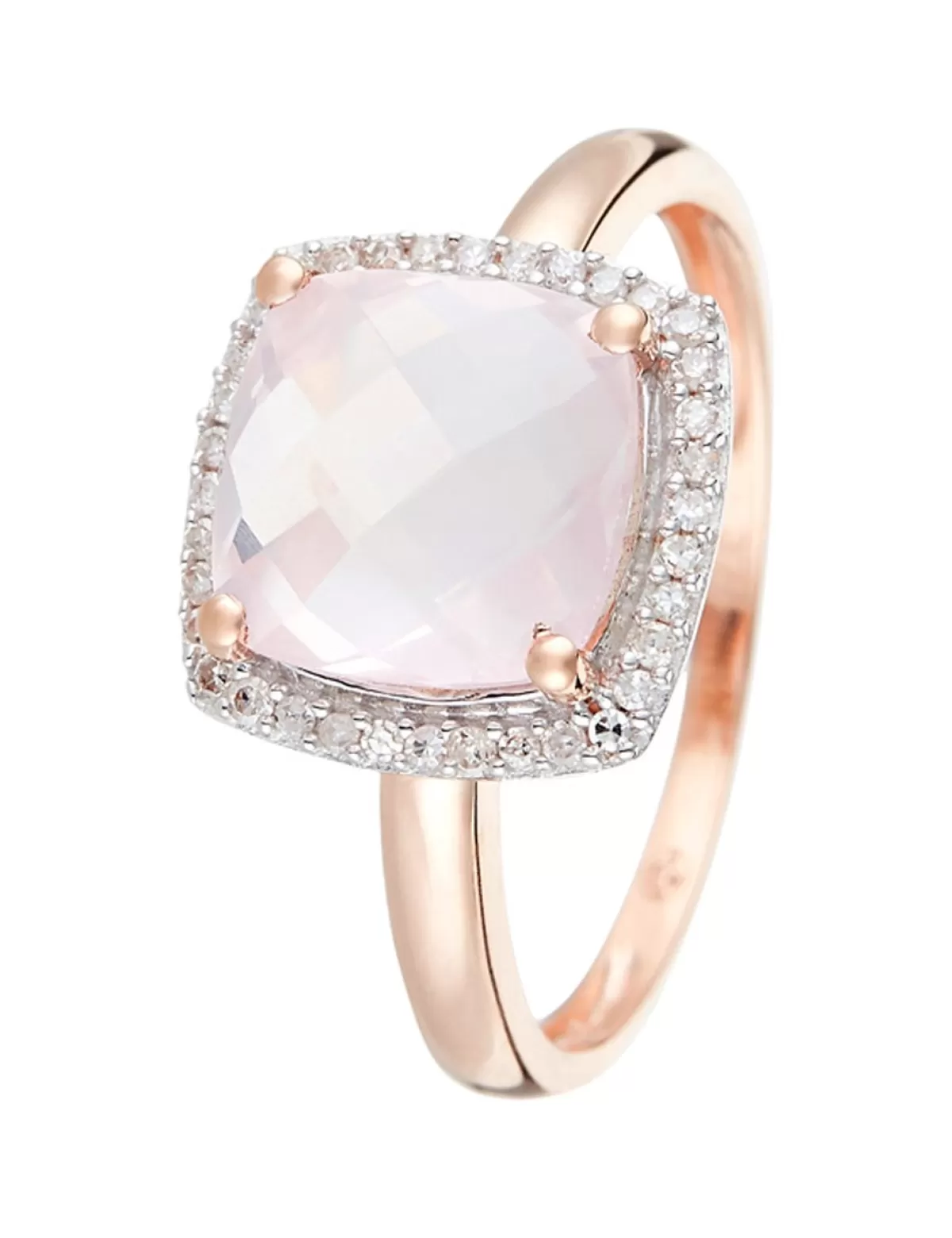 Shop DIAMOND & CO Ring «Quartissime», Rosenquarz/Diamanten/ Rosegold