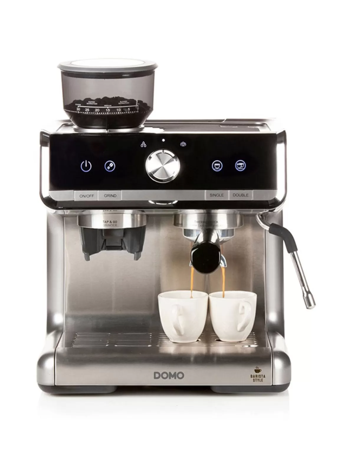 Clearance Domo Espresso-Maschine «Do720K», 15 Bar, Mit Mahlwerk