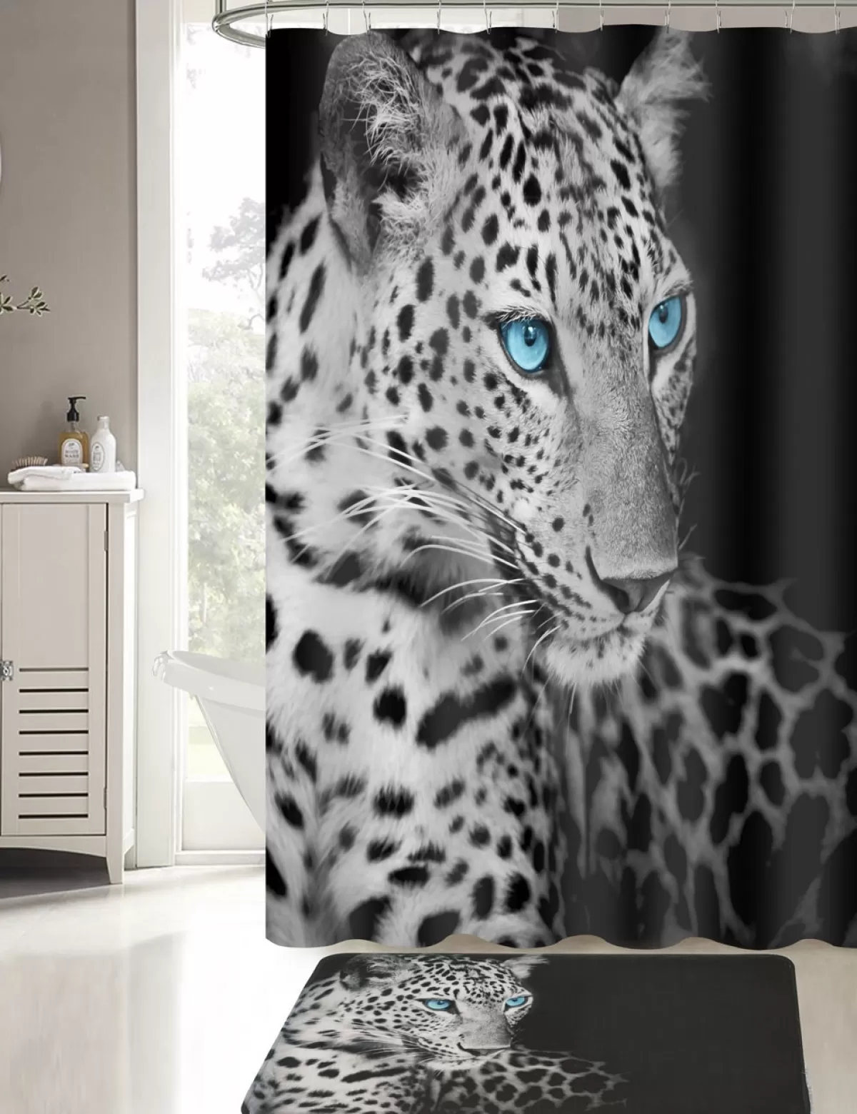 Hot * Duschvorhang «Leopard», 180 X 180 Cm