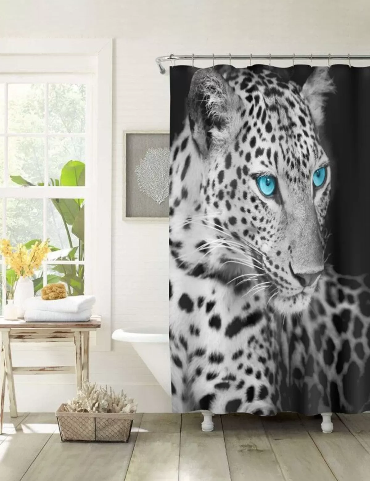 Hot * Duschvorhang «Leopard», 180 X 180 Cm