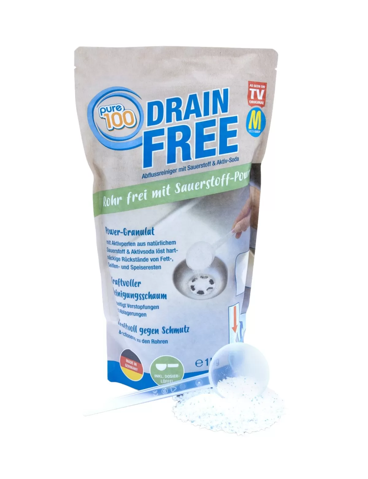 Cheap Mediashop Granulat «Pure 100 Drain Free», Gegen Verstopfte Abflusse