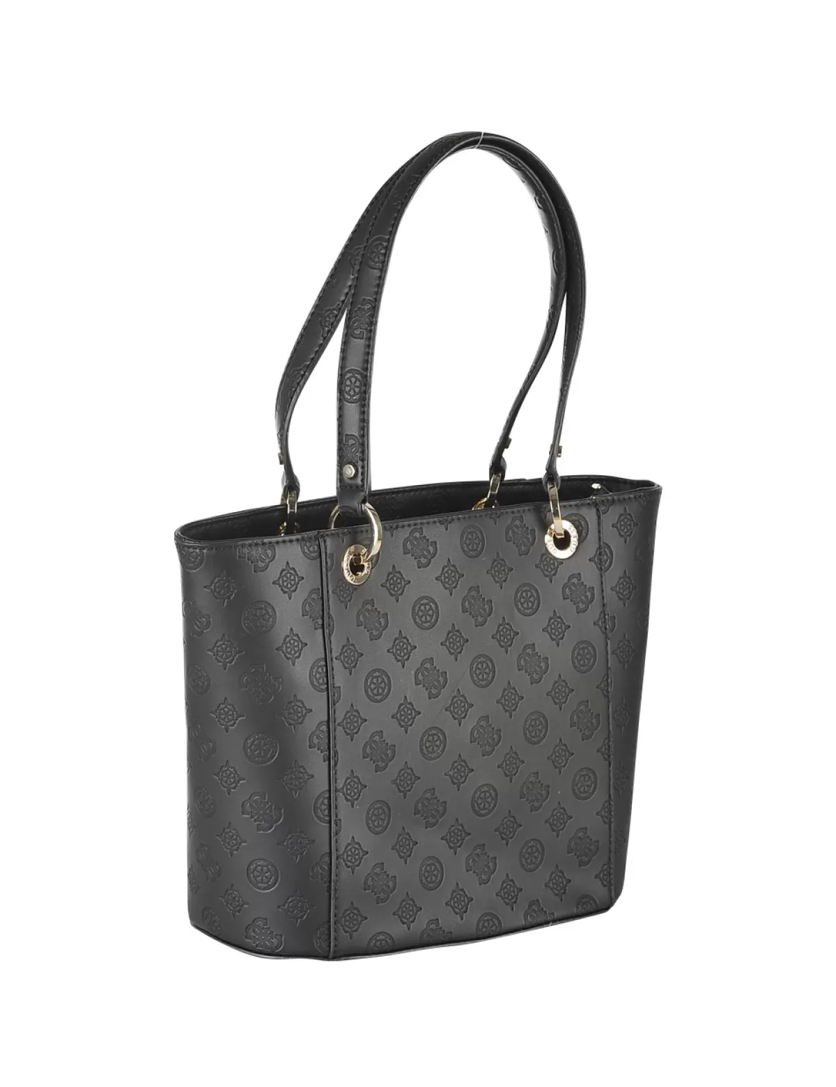 Online GUESS Handtasche «Noelle Elite T», Mit Gepragtem Monogramm, Schwarz