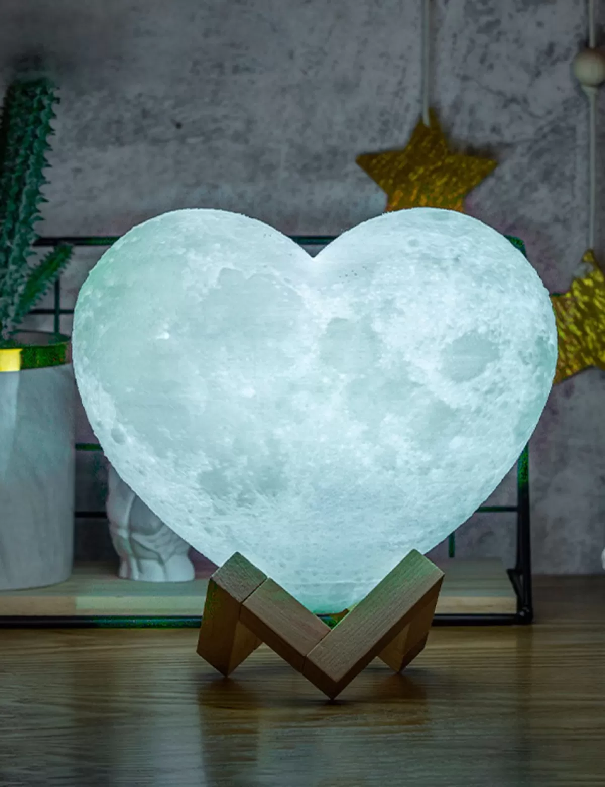 New * Lampe «Heart Light», 16 Farben, O10 Cm