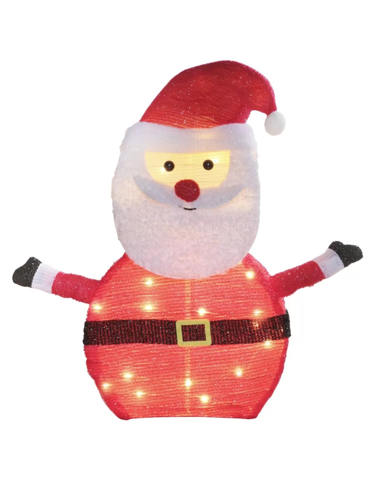 Hot * Leuchtender Weihnachtsmann, 30 Leds, H 73 Cm, Zusammenlegbar