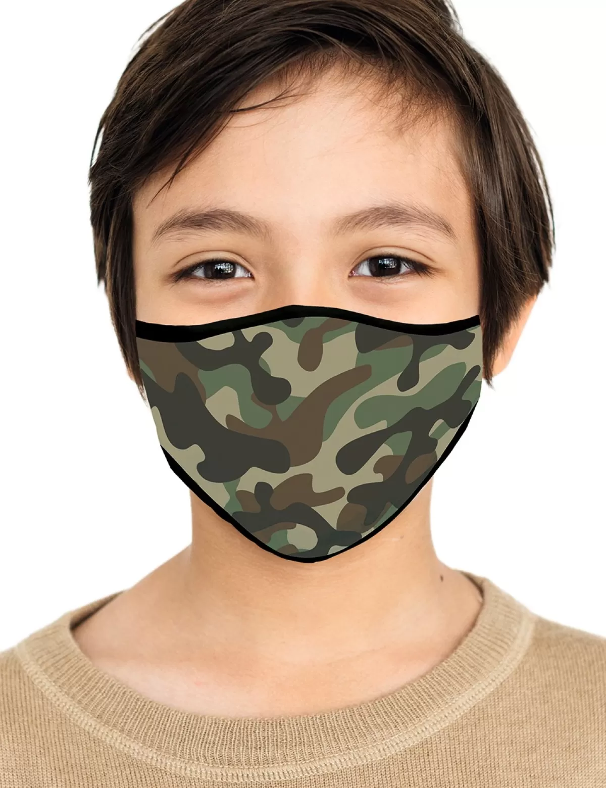 Discount * Mund-Nasen-Schutz Aus Stoff Für Kinder, 2Er-Set, Camouflage, Tec