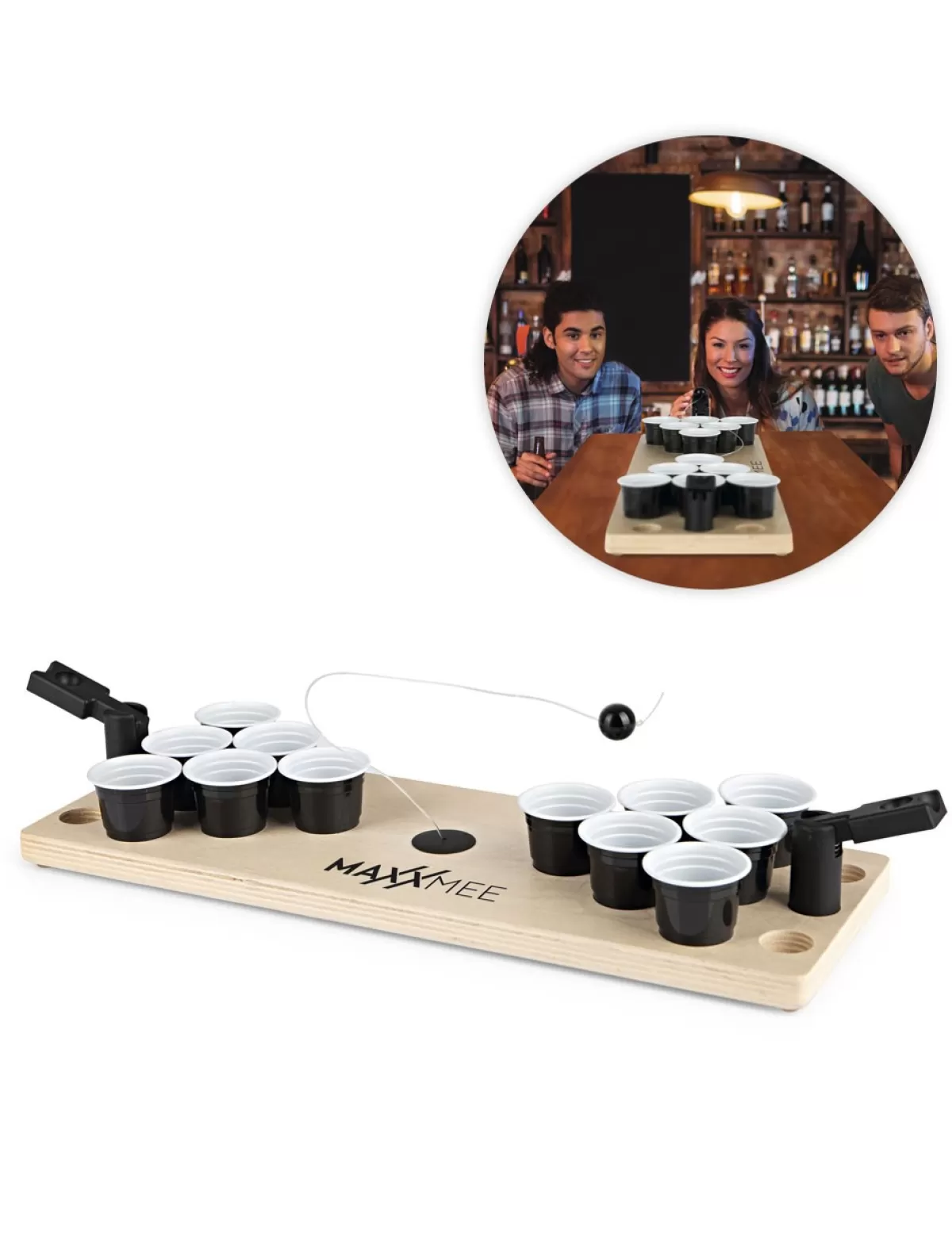 Clearance MAXXMEE Trinkspiel «Mini Beer Pong», Mit 24 Bechern