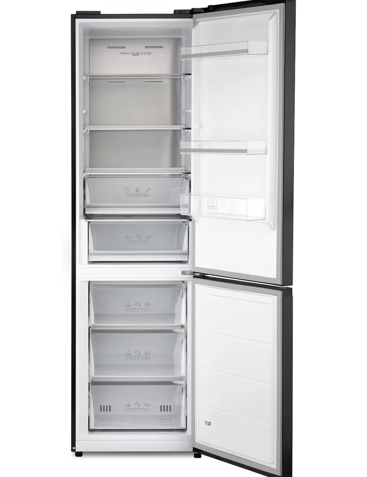 Flash Sale Trisa Kombi Kuhl- + Gefrierschrank, No Frost, 378 L, Schwarz