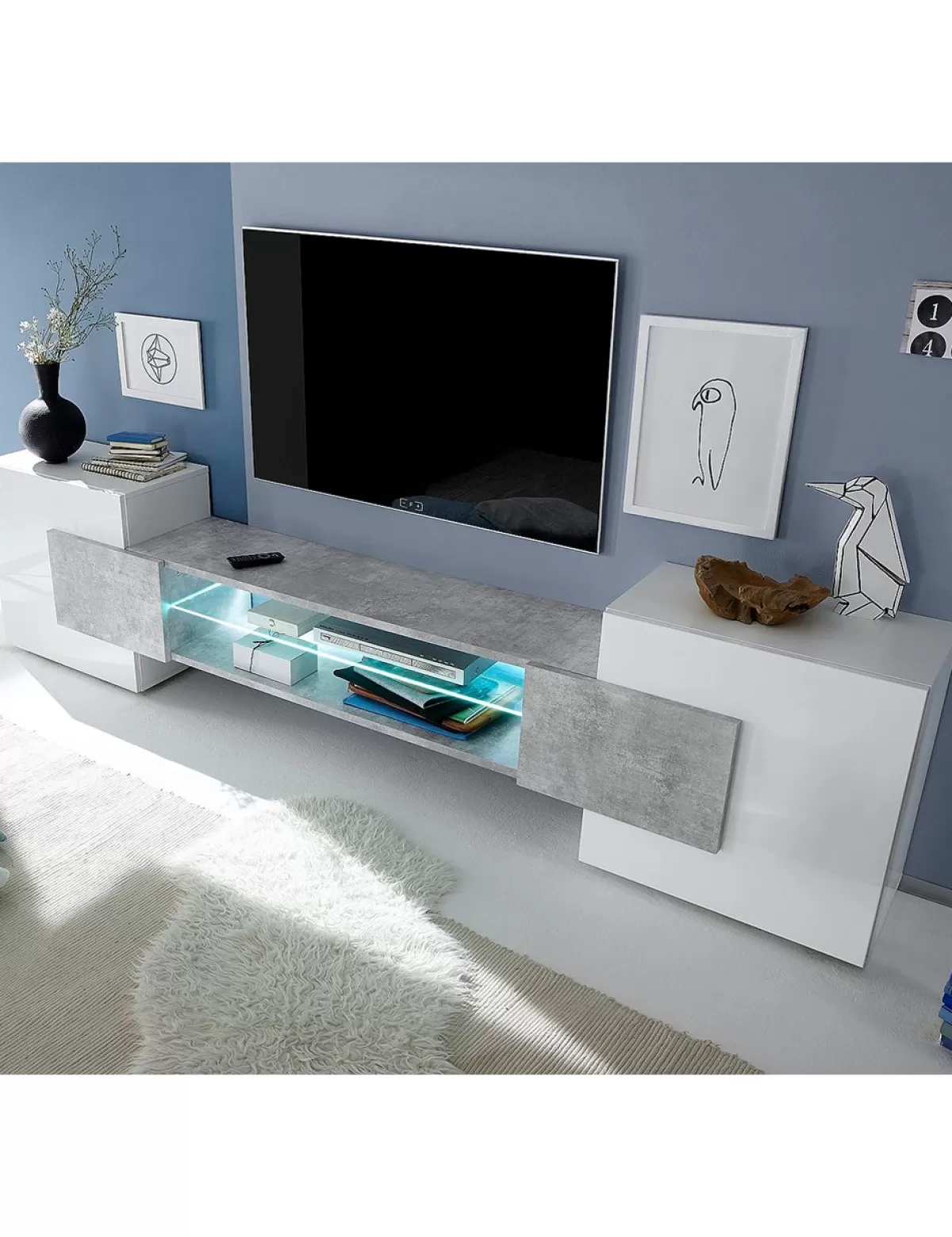 Best Sale LC SPA Tv-Mobel «Bahamas», Weiss/Beton