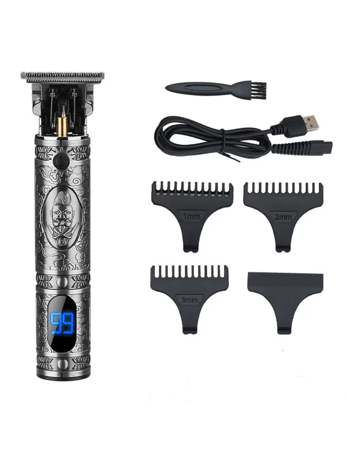 Best * Ultrapraziser Haarschneider «Hair Clipper», Mit Bildschirm, Silberfarben